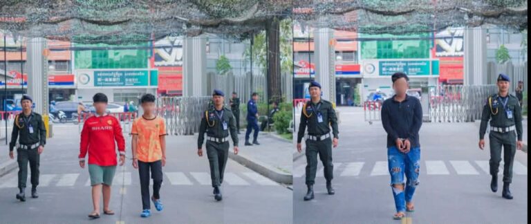 ក្មេងទំនើង០៣នាក់ ត្រូវអាវុធហត្ថរាជធានីភ្នំពេញ ឃាត់ខ្លួនបញ្ជូនទៅតុលាការ ពាក់ព័ន្ធករណីហិង្សាដោយចេតនា ០២ករណីផ្សេងគ្នា